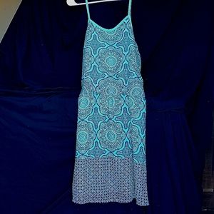 Blue and teal Spaghetti strapped dress